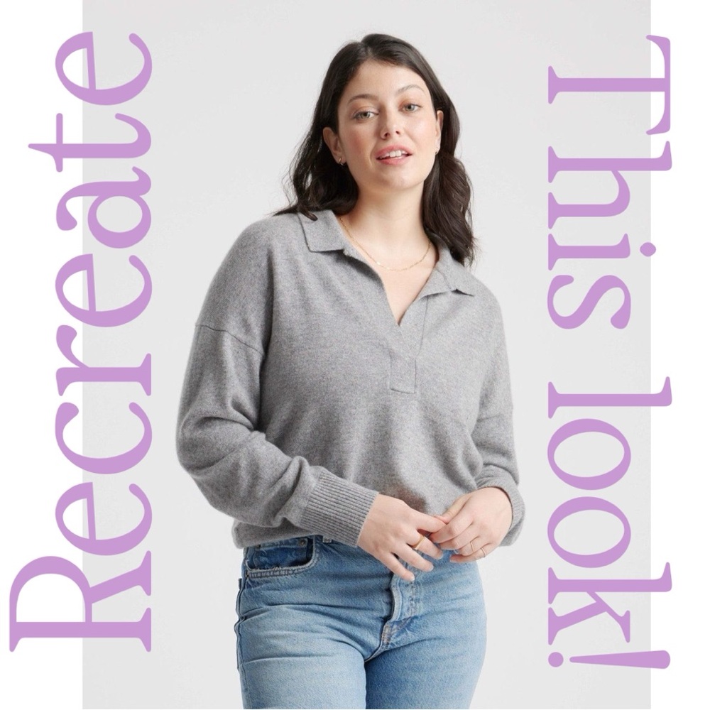 Lavender Collared Sweater - Picture 3 of 6